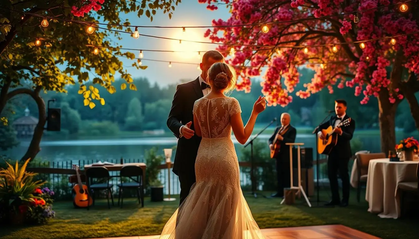 Destination wedding roaming band